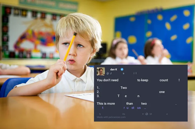 You don't need to keep count!

1. Two
2. one
3. Ten

This is more than two. trust us...