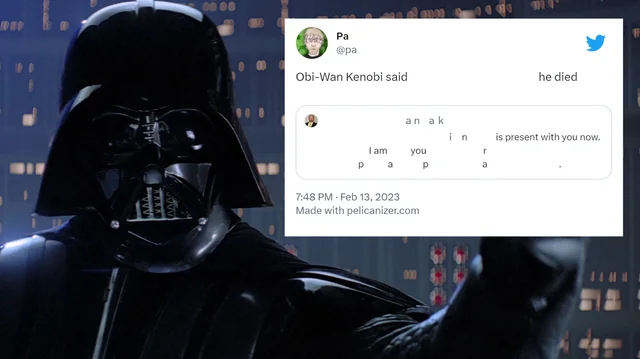 "anakin is present with you now. I am your papa."

Obi-Wan Kenobi said he died